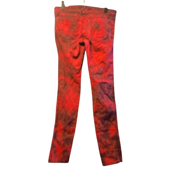 Tripp NYC Red Tie Dye Skinny Jeans - Rocker Chic - Picture 2 of 6
